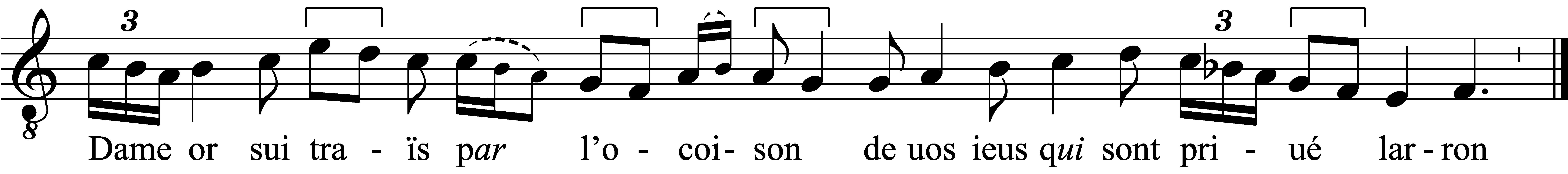 Refrain musical notation